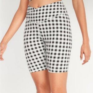 NWT Old Navy Gingham High Rise Bike Shorts 4X